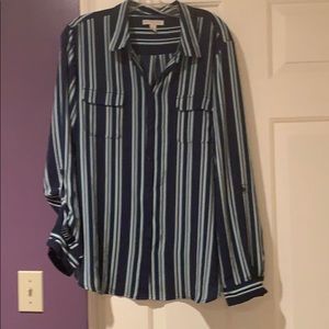 XL Dress Barn shirt. Blue, green and white .